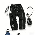 Men's Lightweight Quick-Dry Striped Logo Printed Joggers with Drawstring Streetwear Pants for Gym Daily Spring Summer